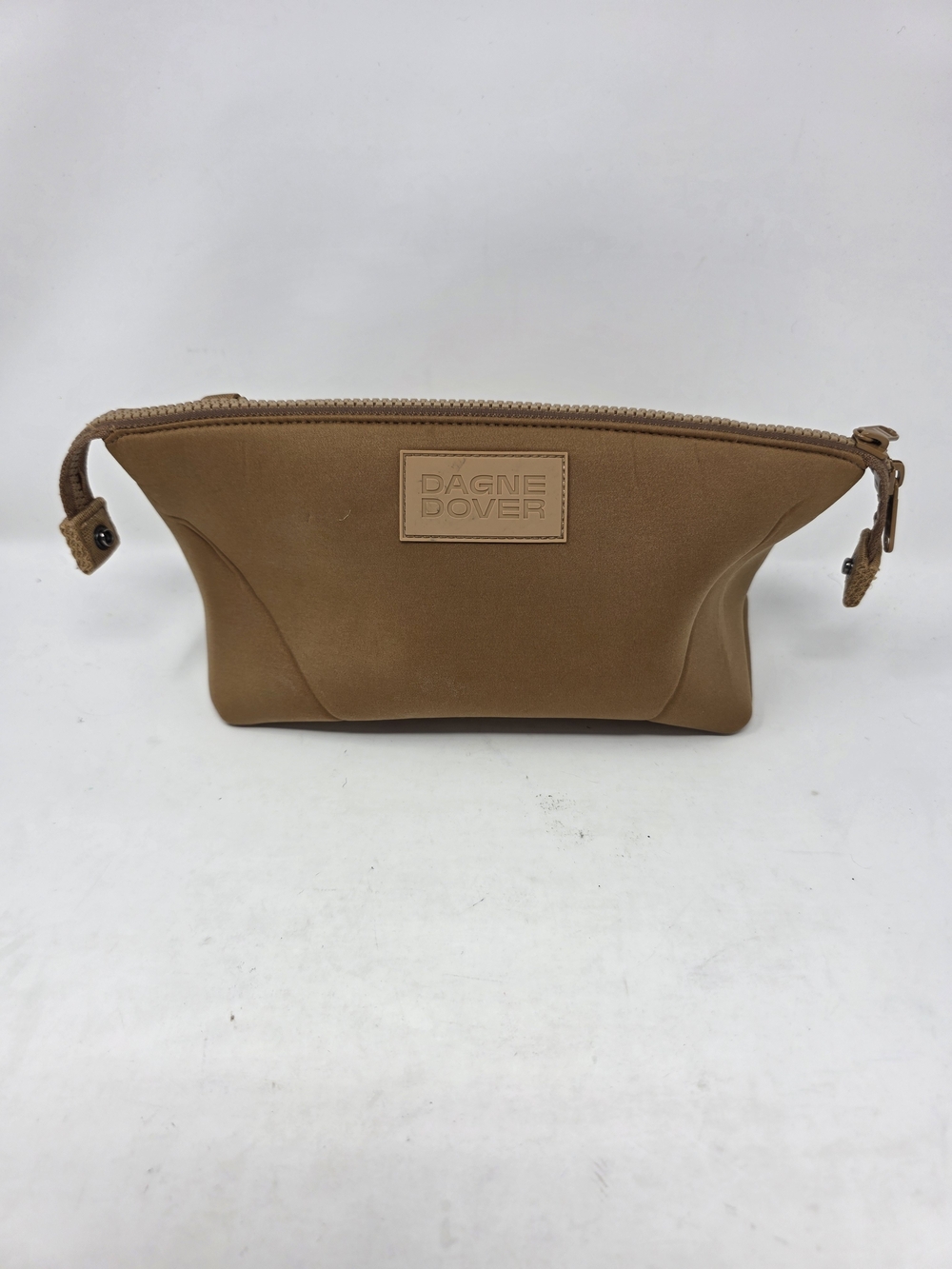 Dagne Dover Hunter Neoprene Toiletry Bag Medium Camel Tan Cosmetic Pouch